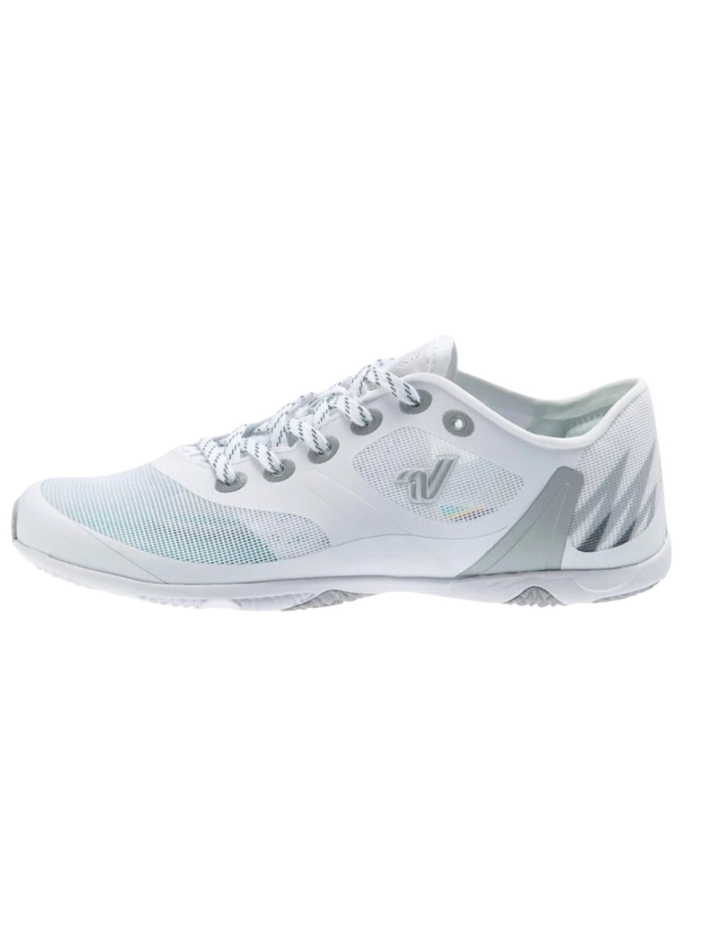 Varsity White and Light Gray Kids Sneakers